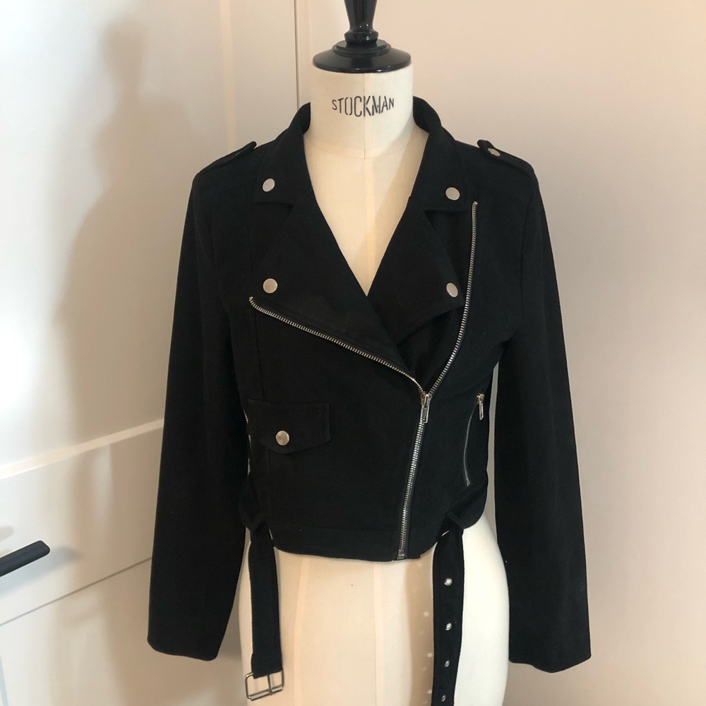Coco & Yves Black Motorcycle Jacket